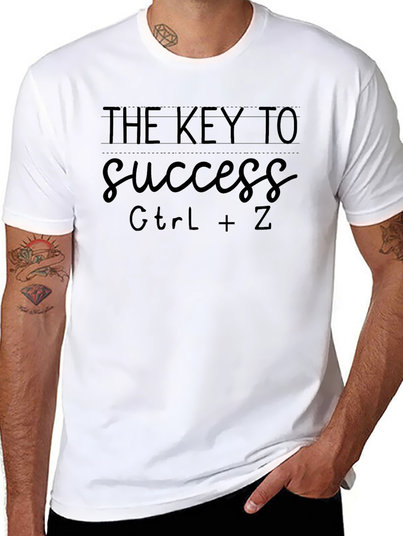 The Key to Success Ctrl+Z Black T-Shirt
