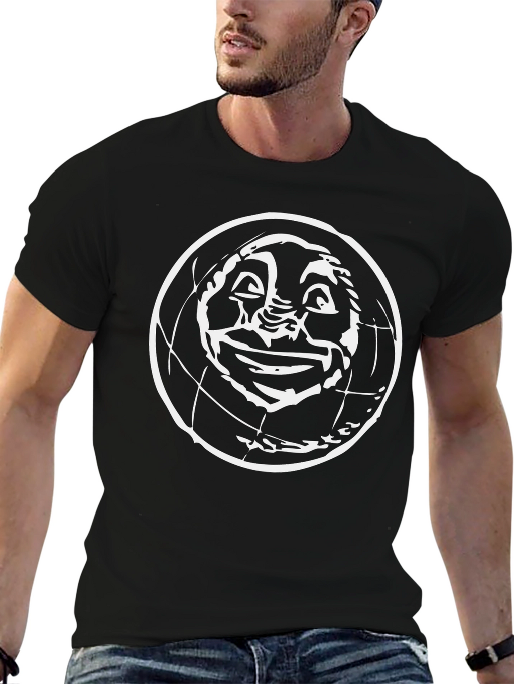 Unique Graphic Tee - Retro Globe Design
