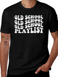 Old School Playlist Black T-Shirt