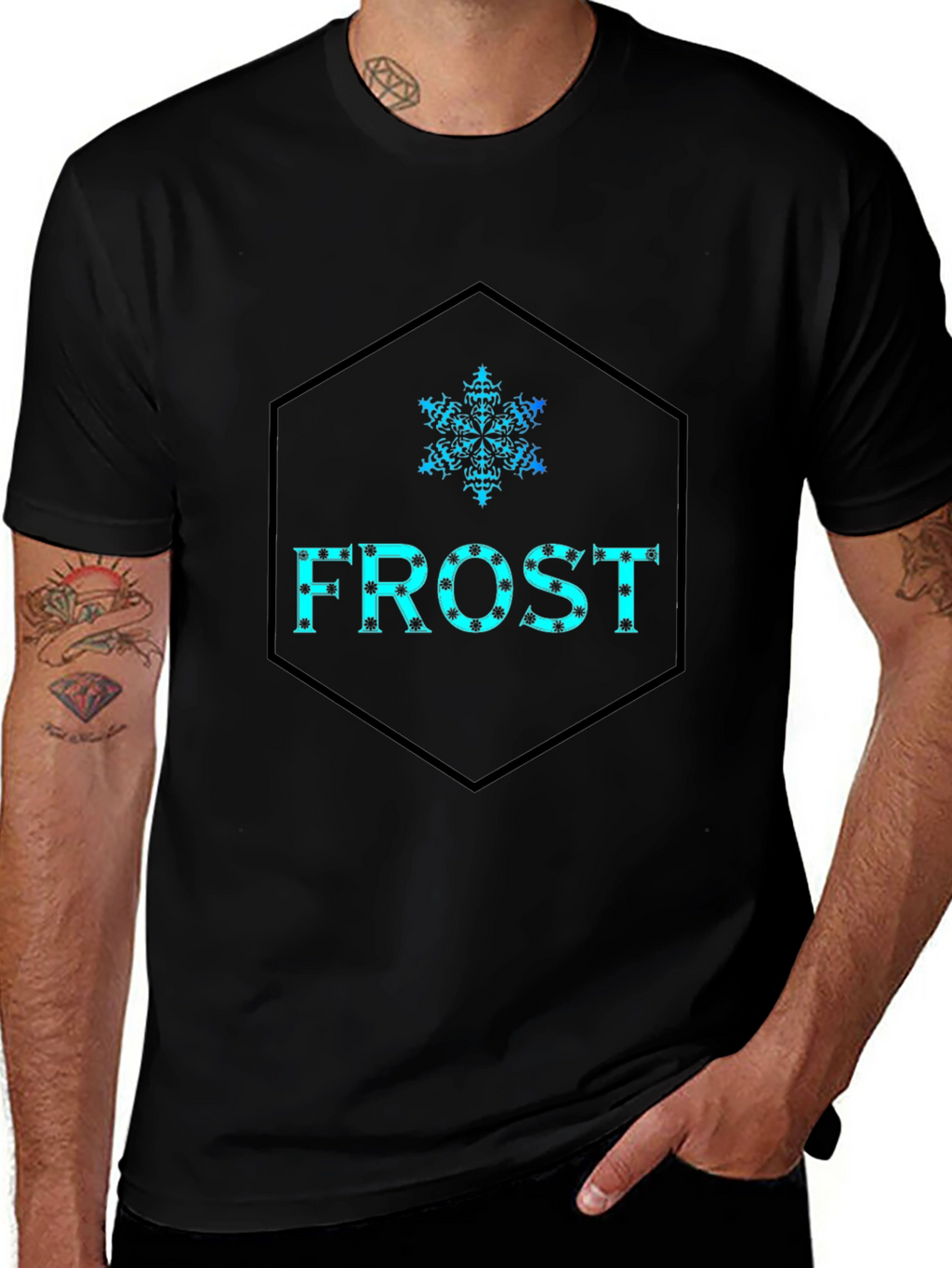 Frost Graphic Tee - Black Cotton Blend