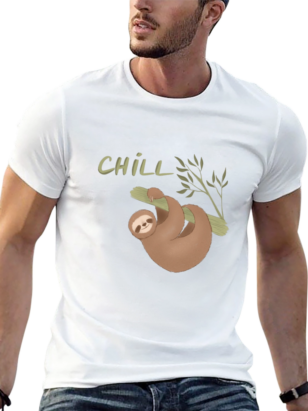 Chill Sloth Graphic Tee - Relaxed Fit