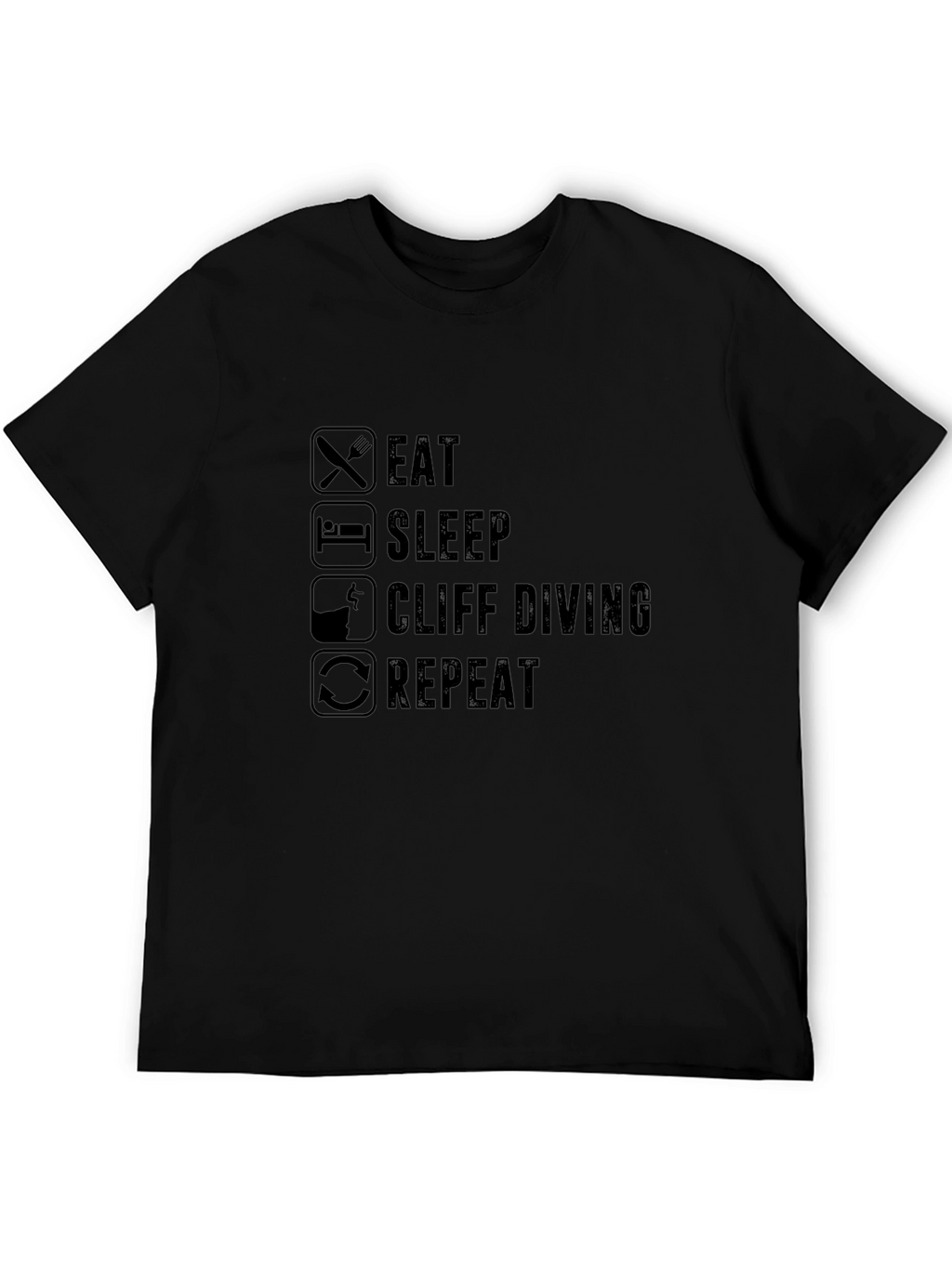Eat Sleep Cliff Diving Repeat Graphic T-Shirt