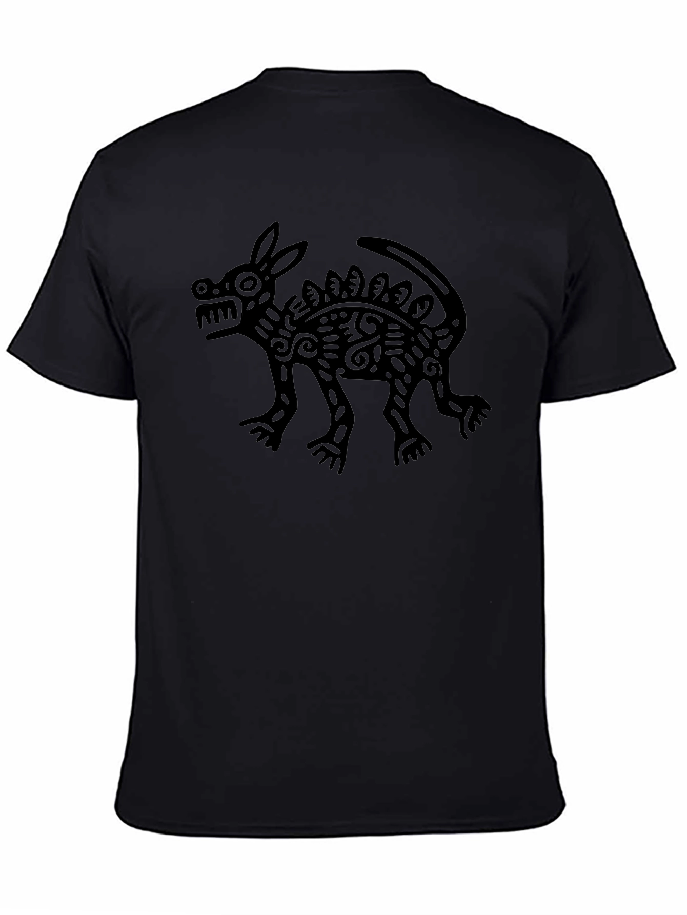 Aztec Dog T-Shirt - Black Graphic Tee