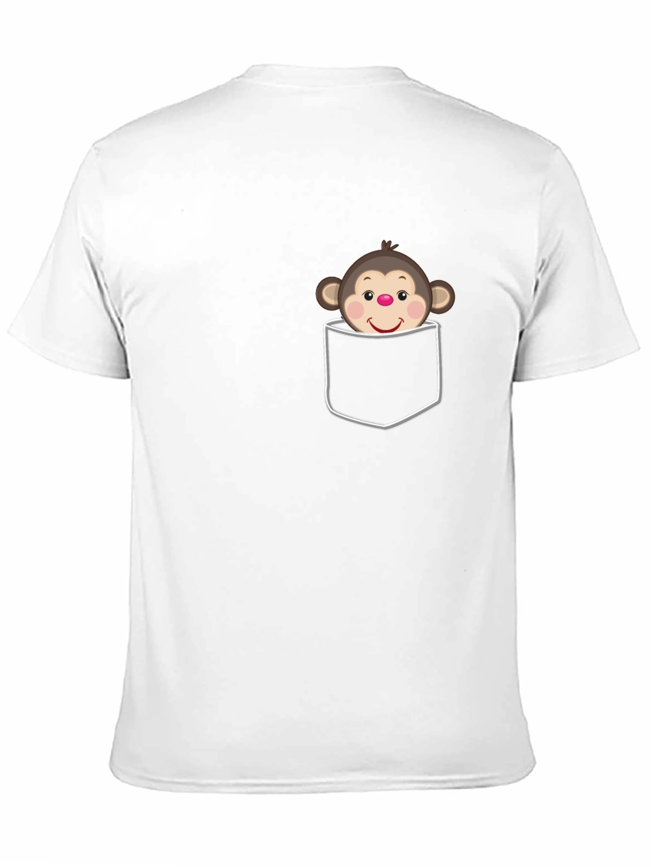 Monkey in Pocket Graphic T-Shirt - Fun Casual Wear