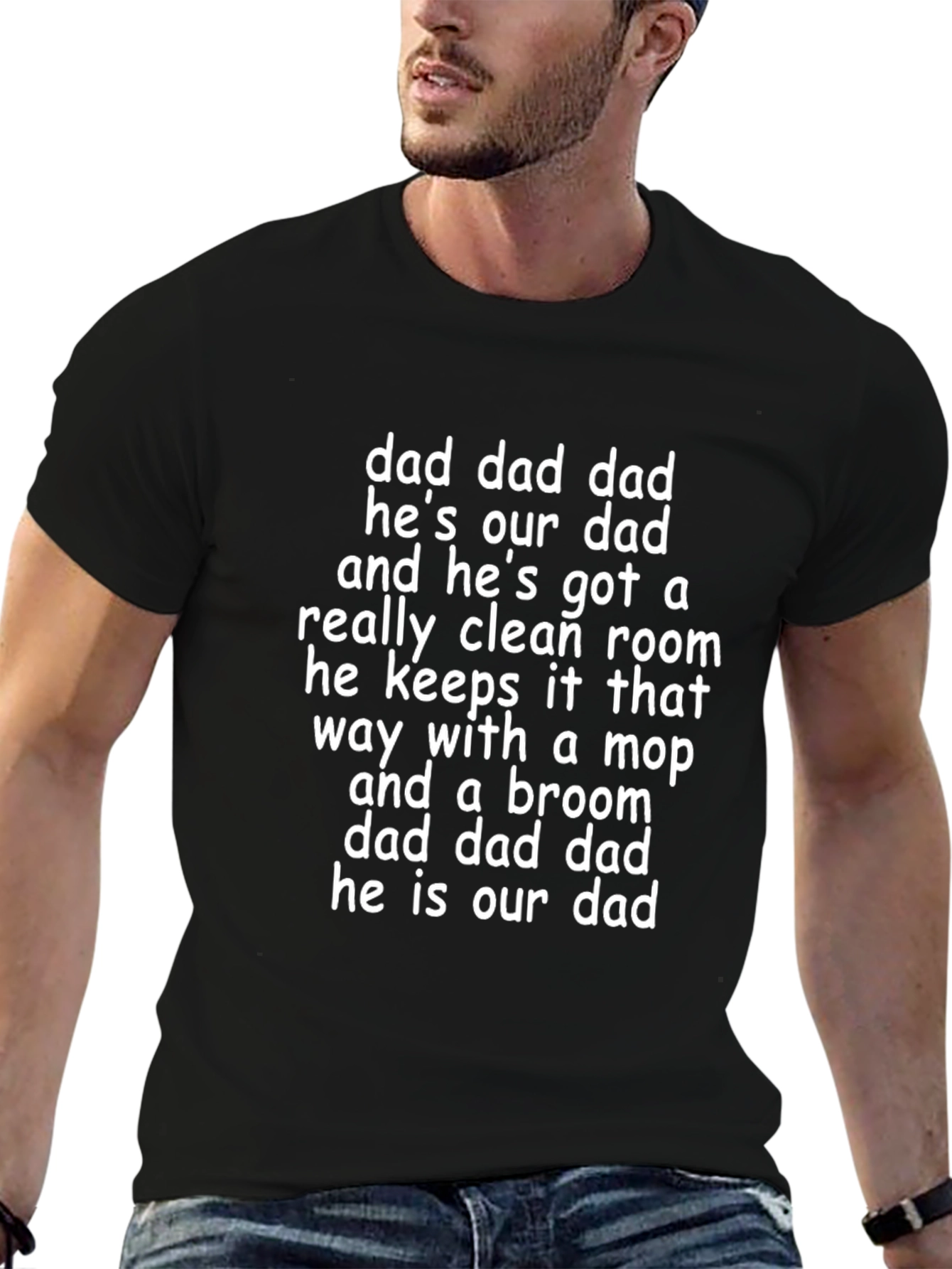 Funny Dad Cleaning Crew T-Shirt - Hes Our Dad!
