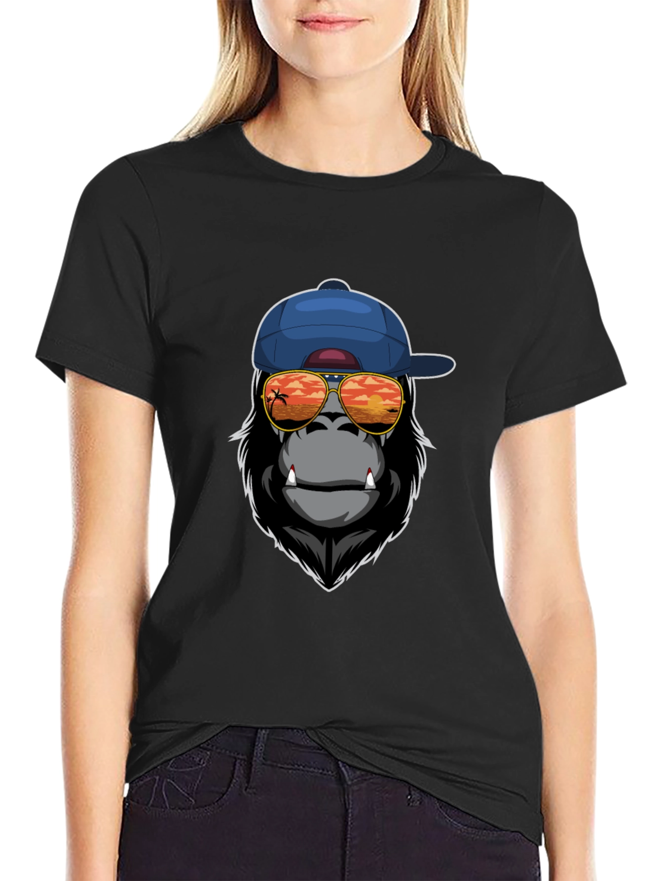 Cool Gorilla Graphic Tee - Sunset Shades