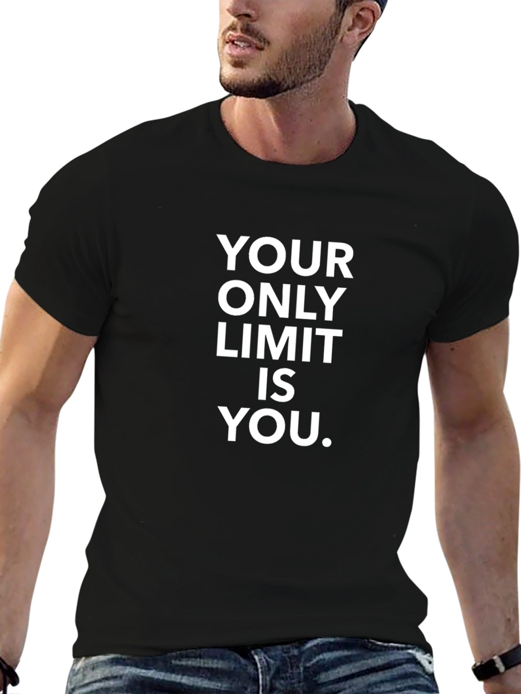 Motivational Your Only Limit Is You Black T-Shirt