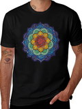 Mens Mandala Graphic T-Shirt - Black