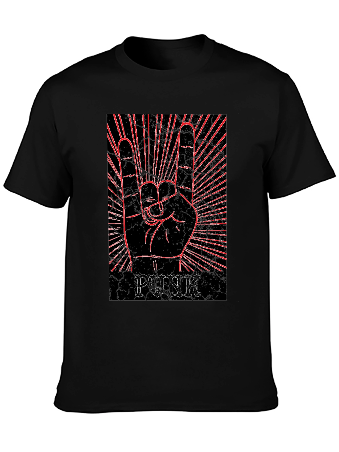 Punk Rock Hand Graphic T-Shirt