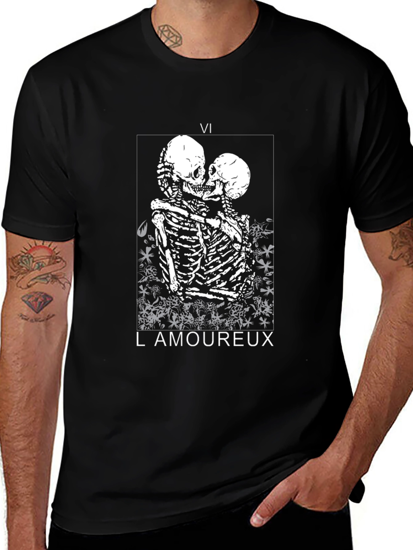 Skeleton Couple Graphic Tee - LAmoureux