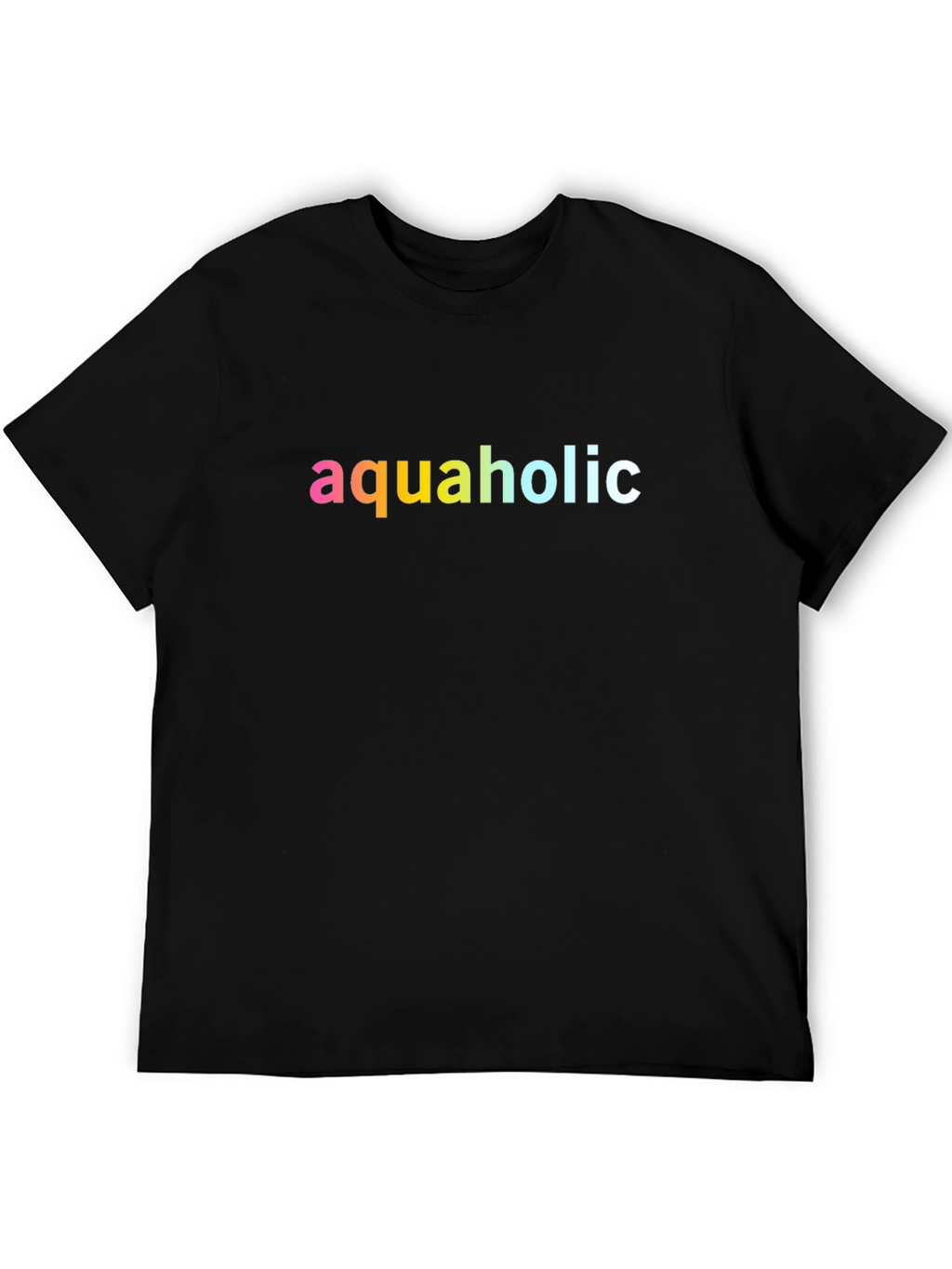Aquaholic Graphic Tee - Black Cotton T-Shirt