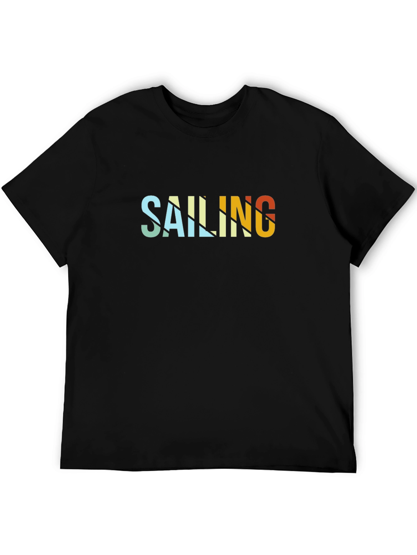 Sailing Graphic Black T-Shirt