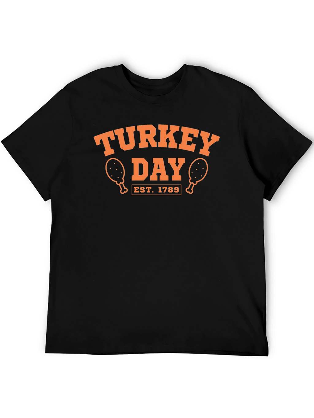 Turkey Day Est. 1789 Black T-Shirt