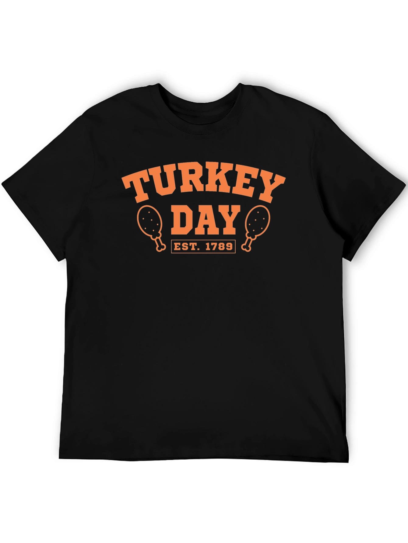 Turkey Day Est. 1789 Black T-Shirt