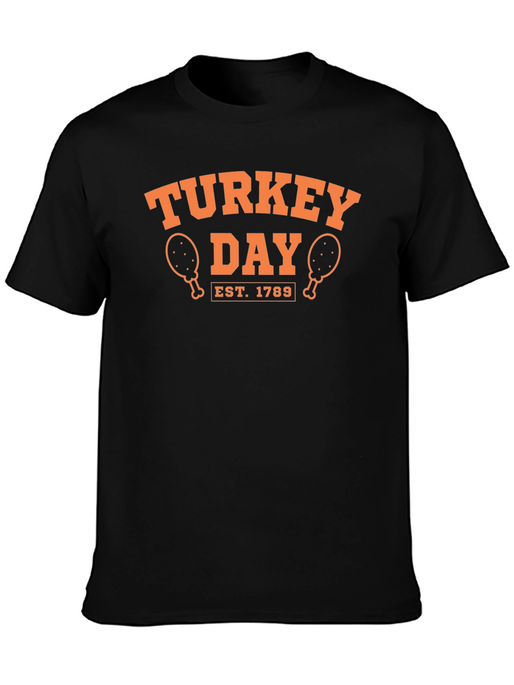 Turkey Day Est. 1789 Black T-Shirt
