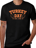 Turkey Day Est. 1789 Black T-Shirt
