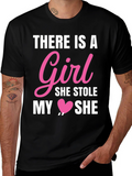 Girl Stole My Heart Black Graphic Tee
