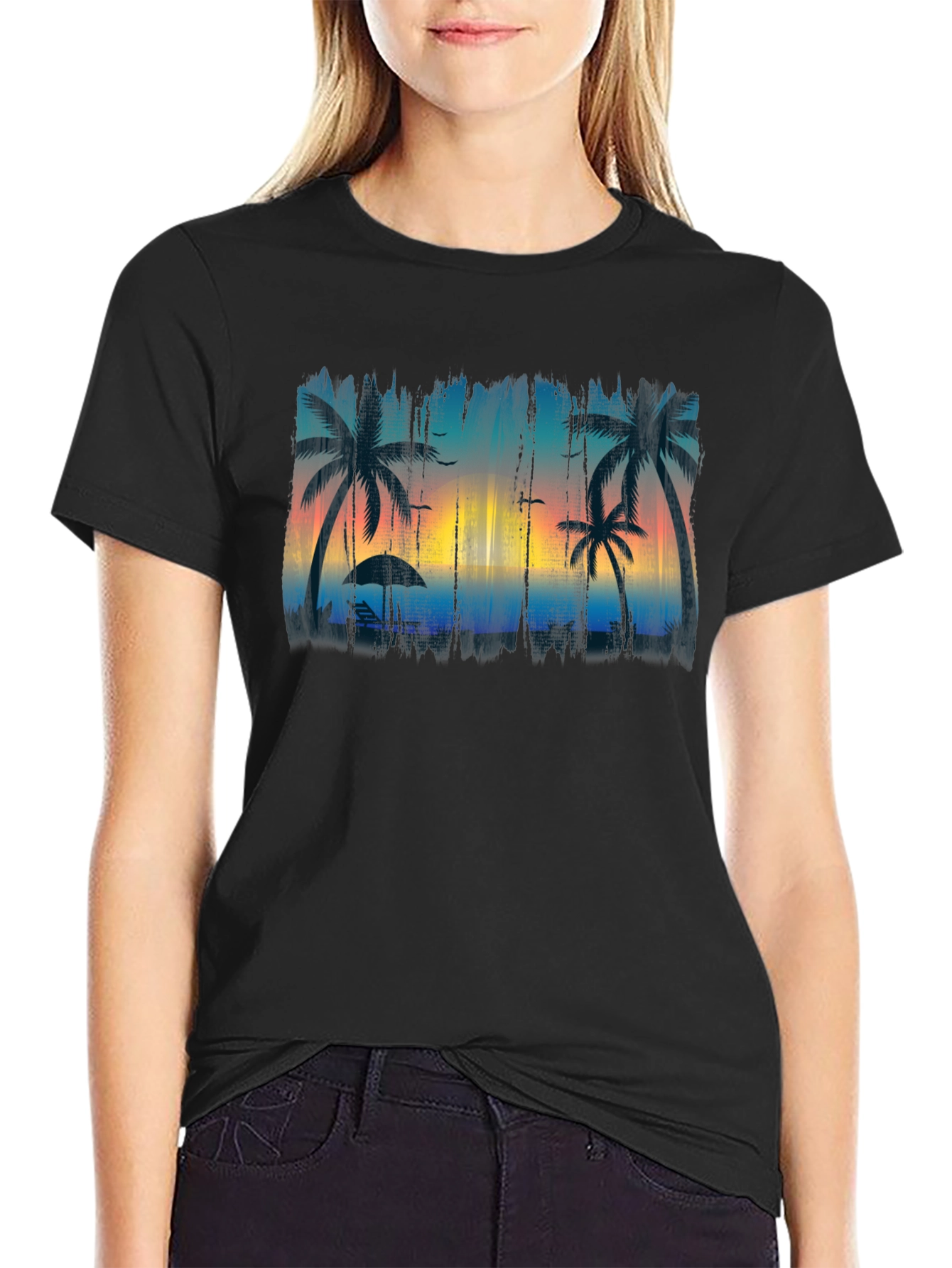 Tropical Beach Sunset T-Shirt