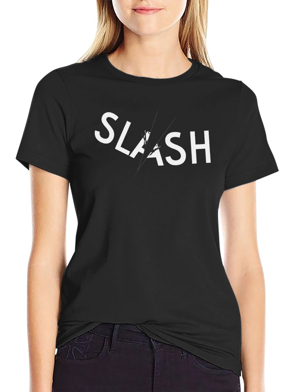 Slash Graphic Black T-Shirt