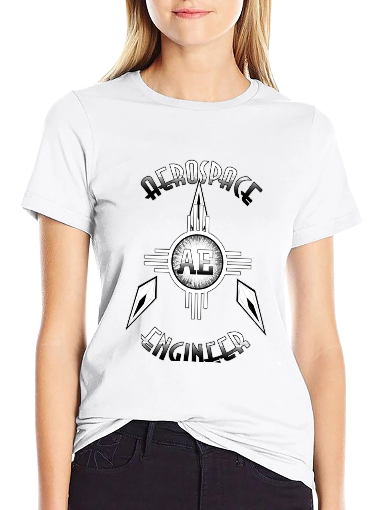 Aerospace Engineer Graphic T-Shirt - Black