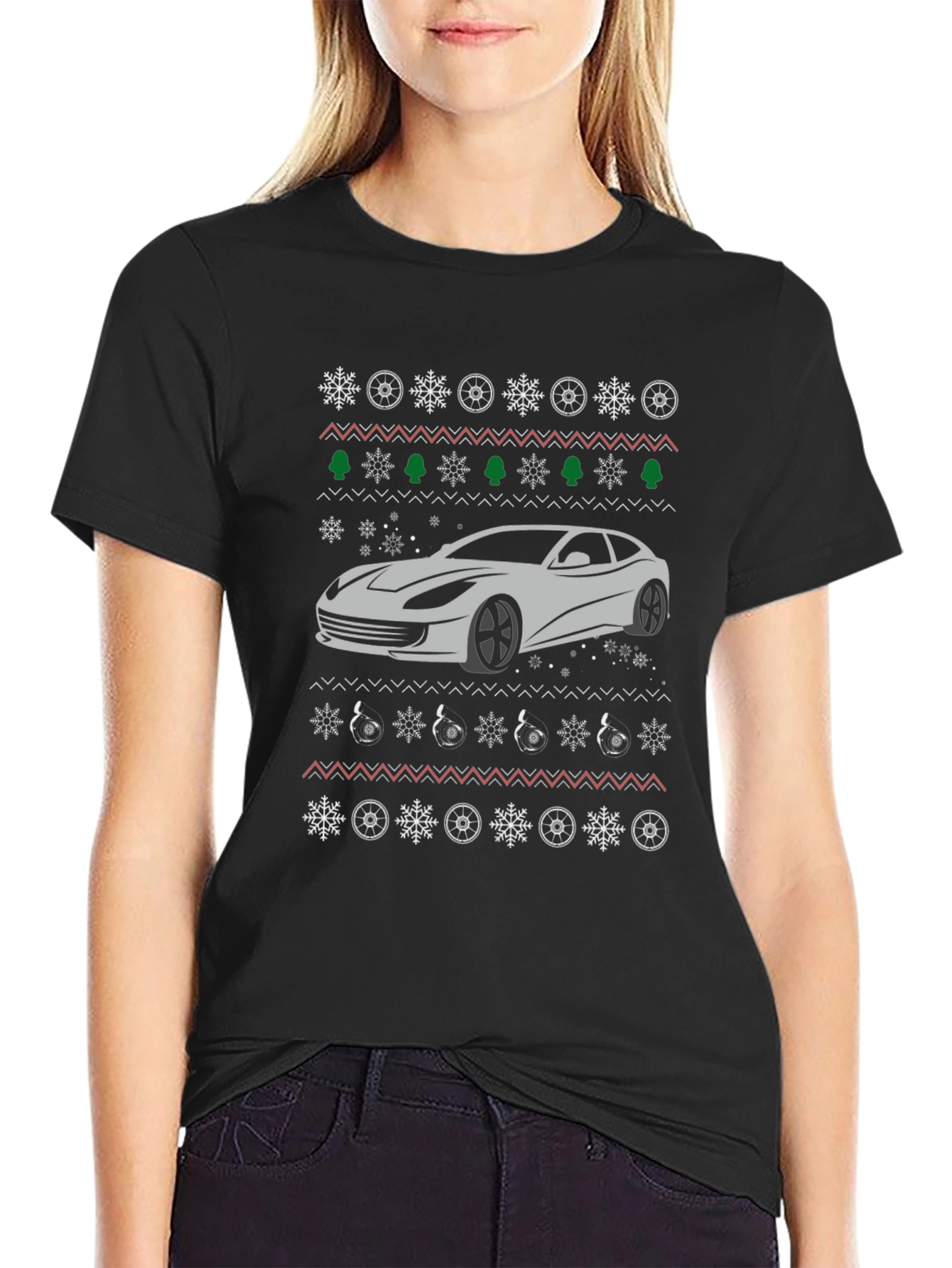 Car Christmas Pattern T-Shirt