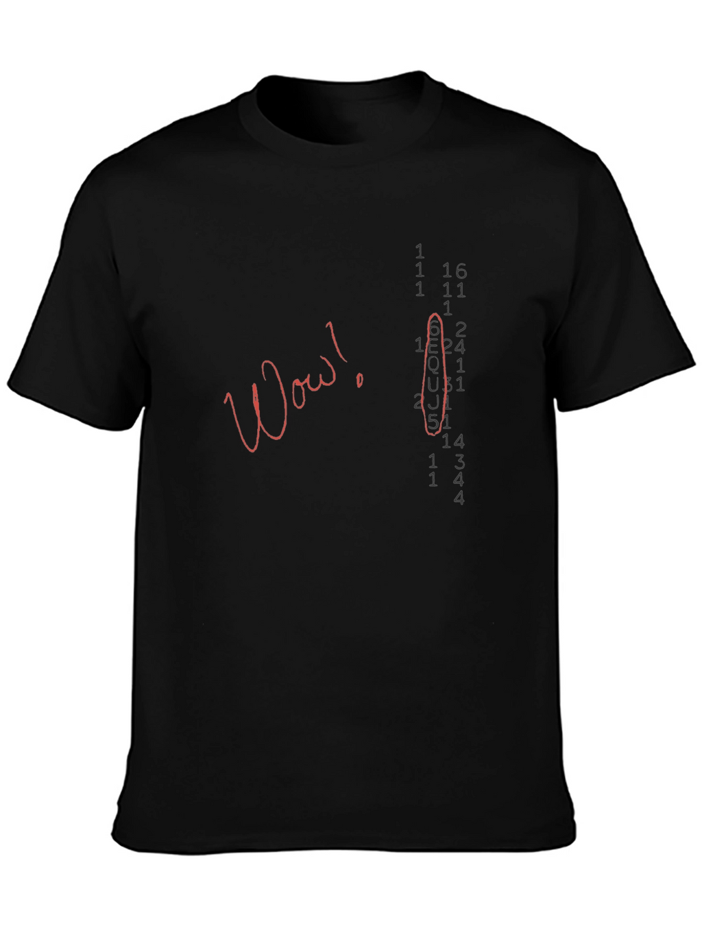 Wow Graphic Print Black T-Shirt