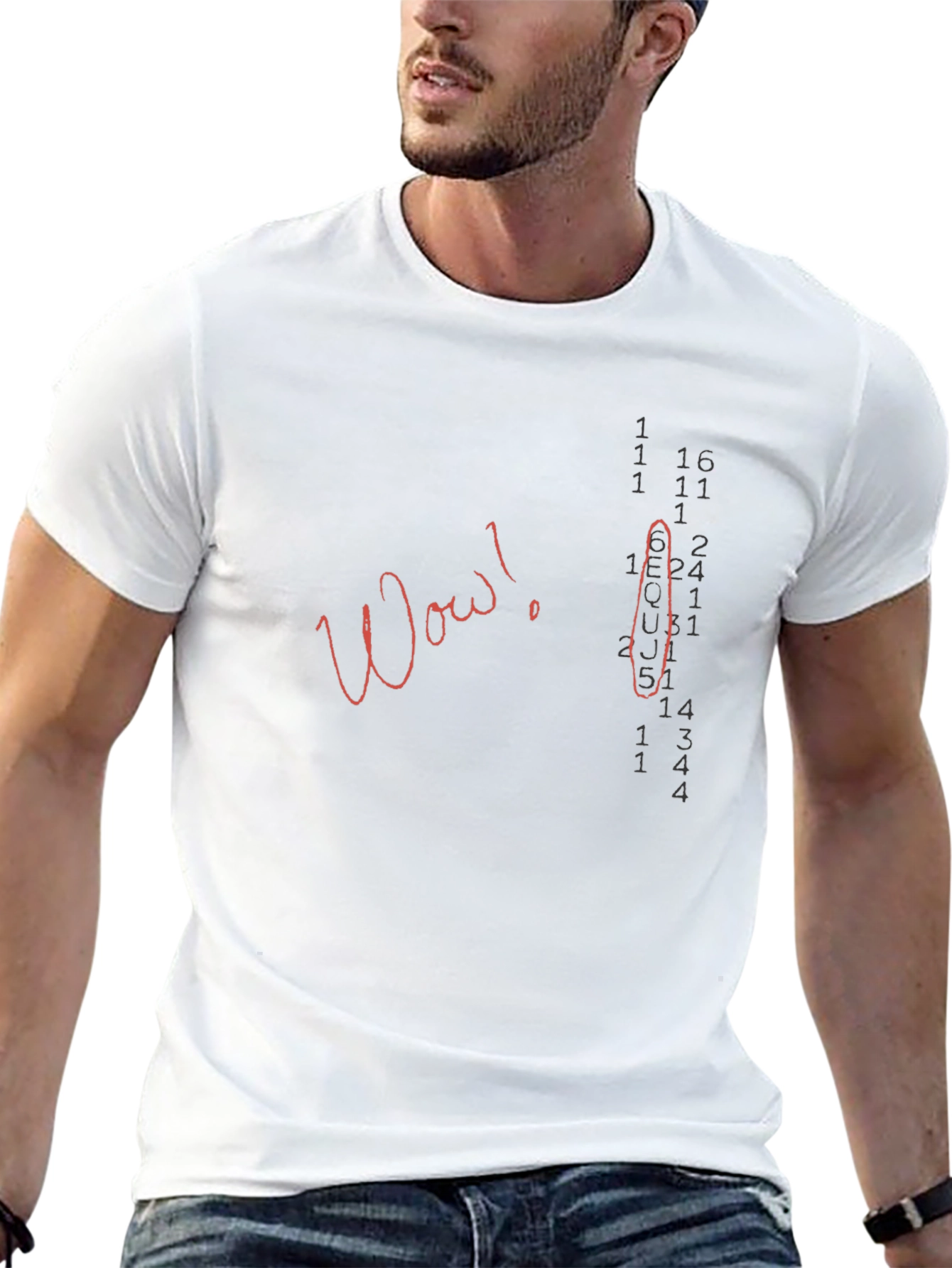 Wow Graphic Print Black T-Shirt