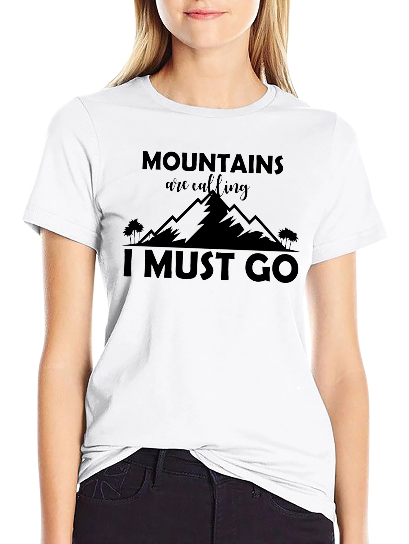Mountains Calling Black T-Shirt