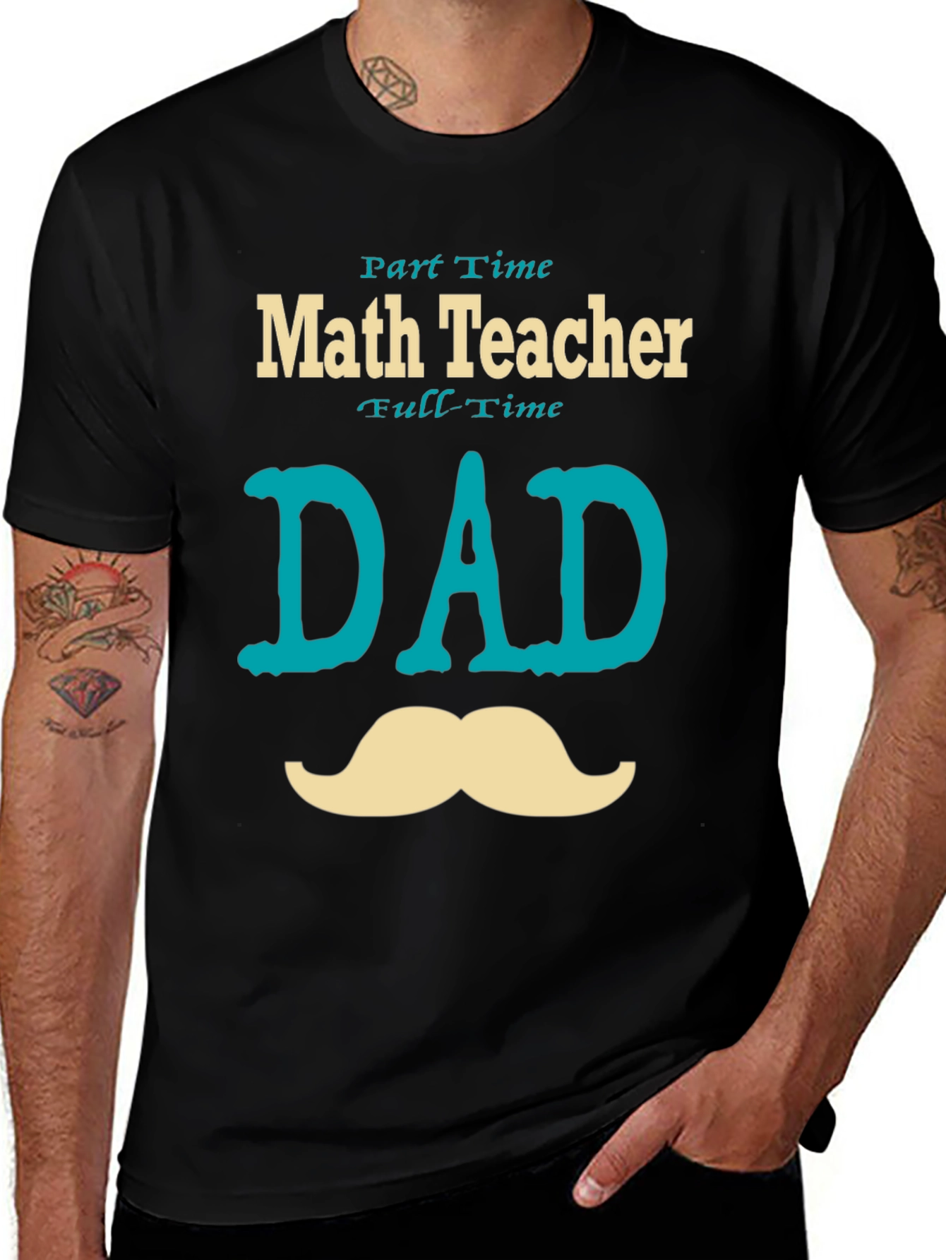 Part-Time Math Teacher Full-Time Dad T-Shirt