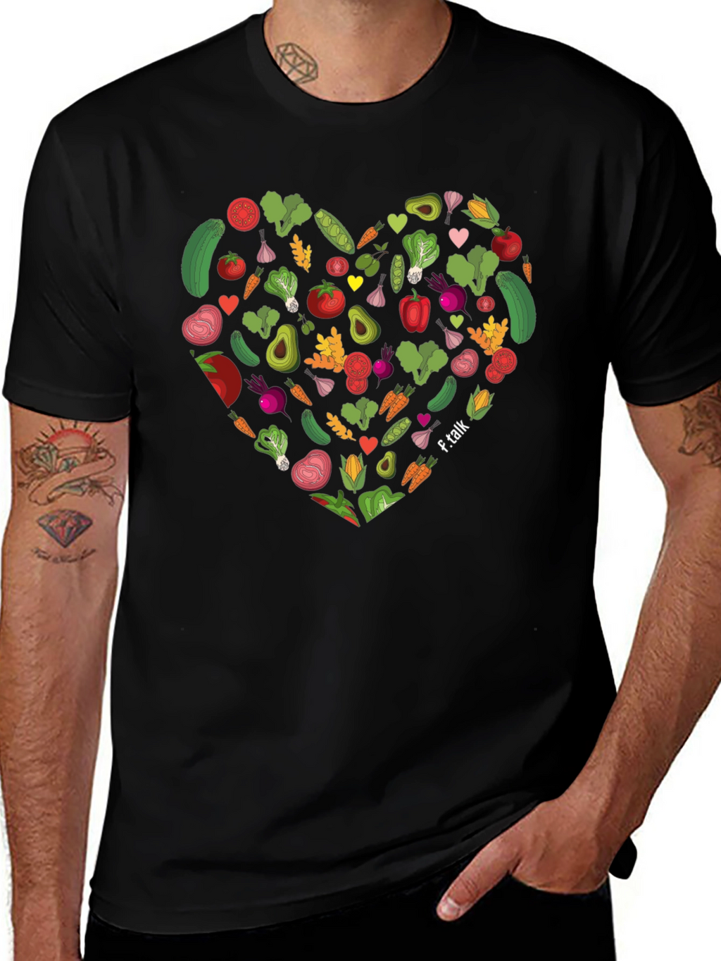 Vegetarian Heart T-Shirt - Healthy Living Tee