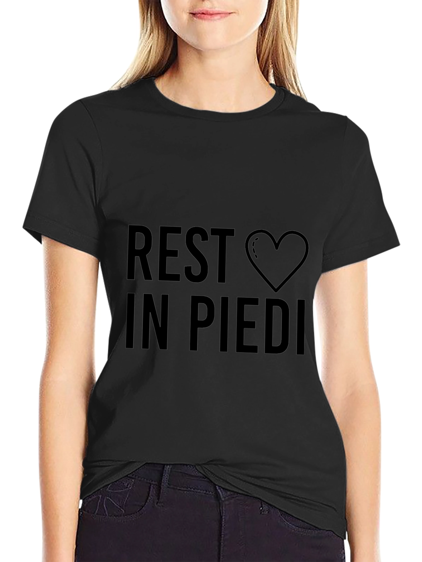 Rest in Piedi Heart Graphic T-Shirt