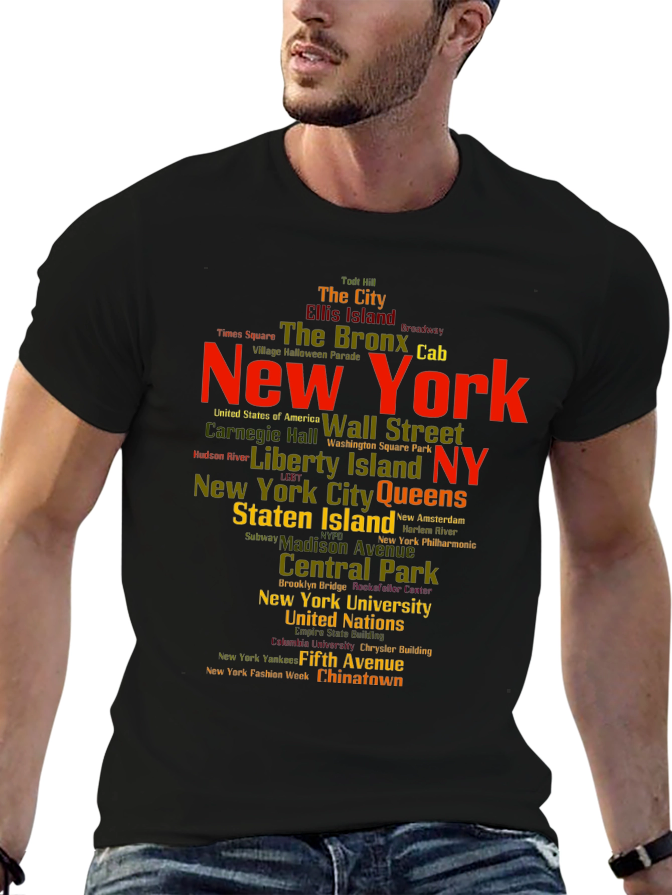 New York City Word Art Graphic Tee