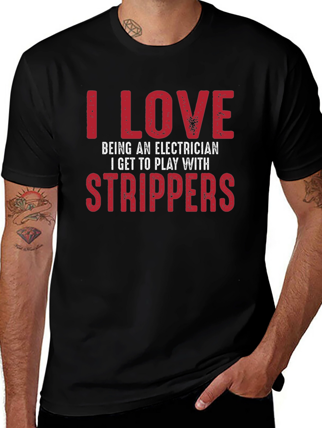 Electrician Strippers T-Shirt Funny Joke
