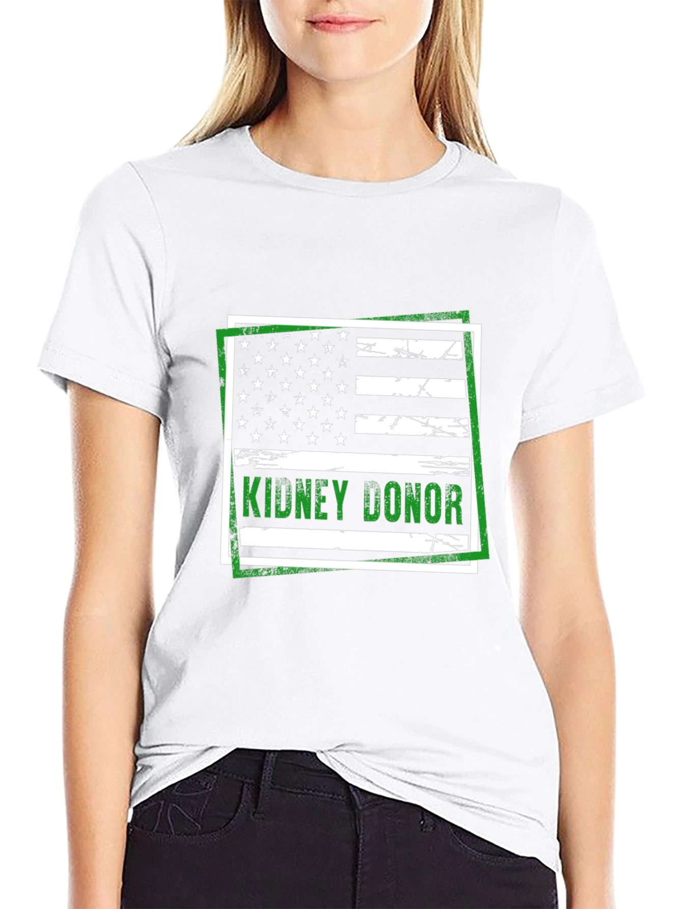 Kidney Donor American Flag T-Shirt