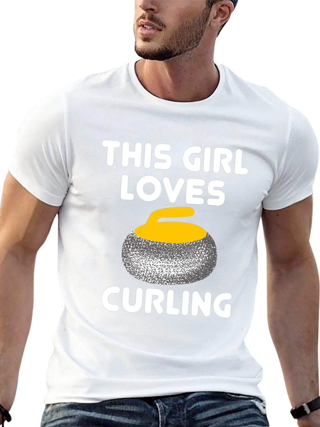 This Girl Loves Curling T-Shirt - Black