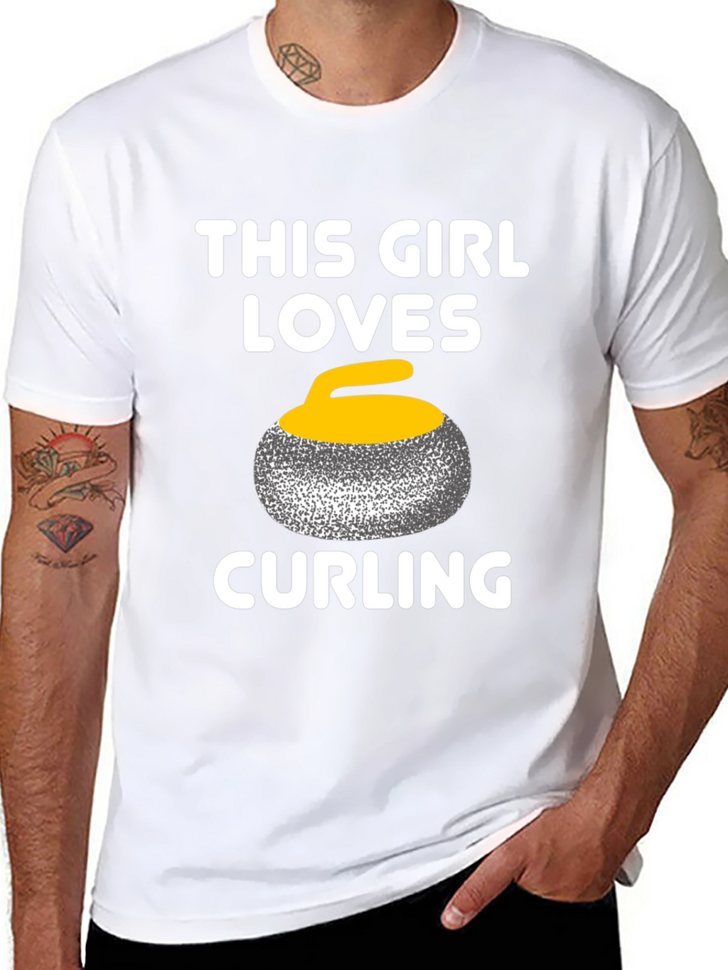 This Girl Loves Curling T-Shirt - Black