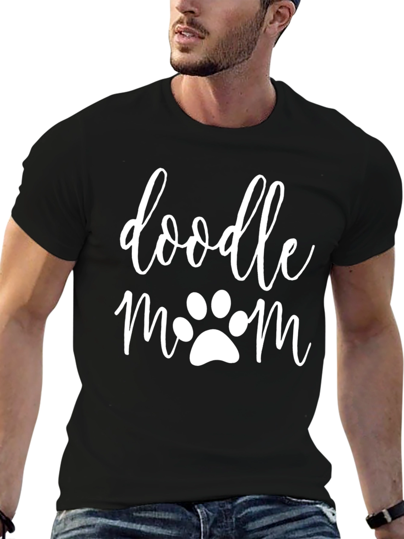 Doodle Mom T-Shirt - Paw Print Graphic Tee
