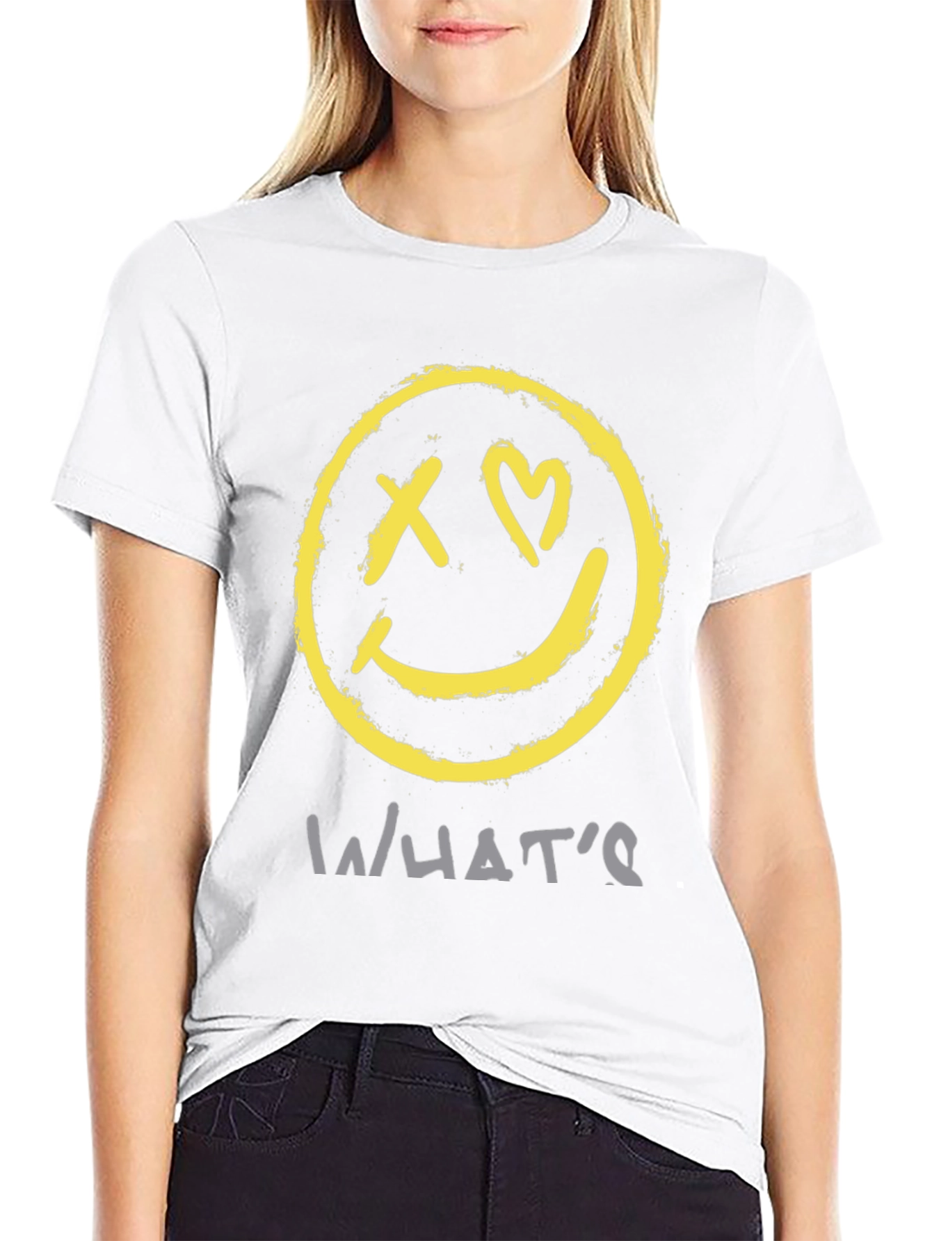 Smiley Face Graphic Tee - Whats Love?
