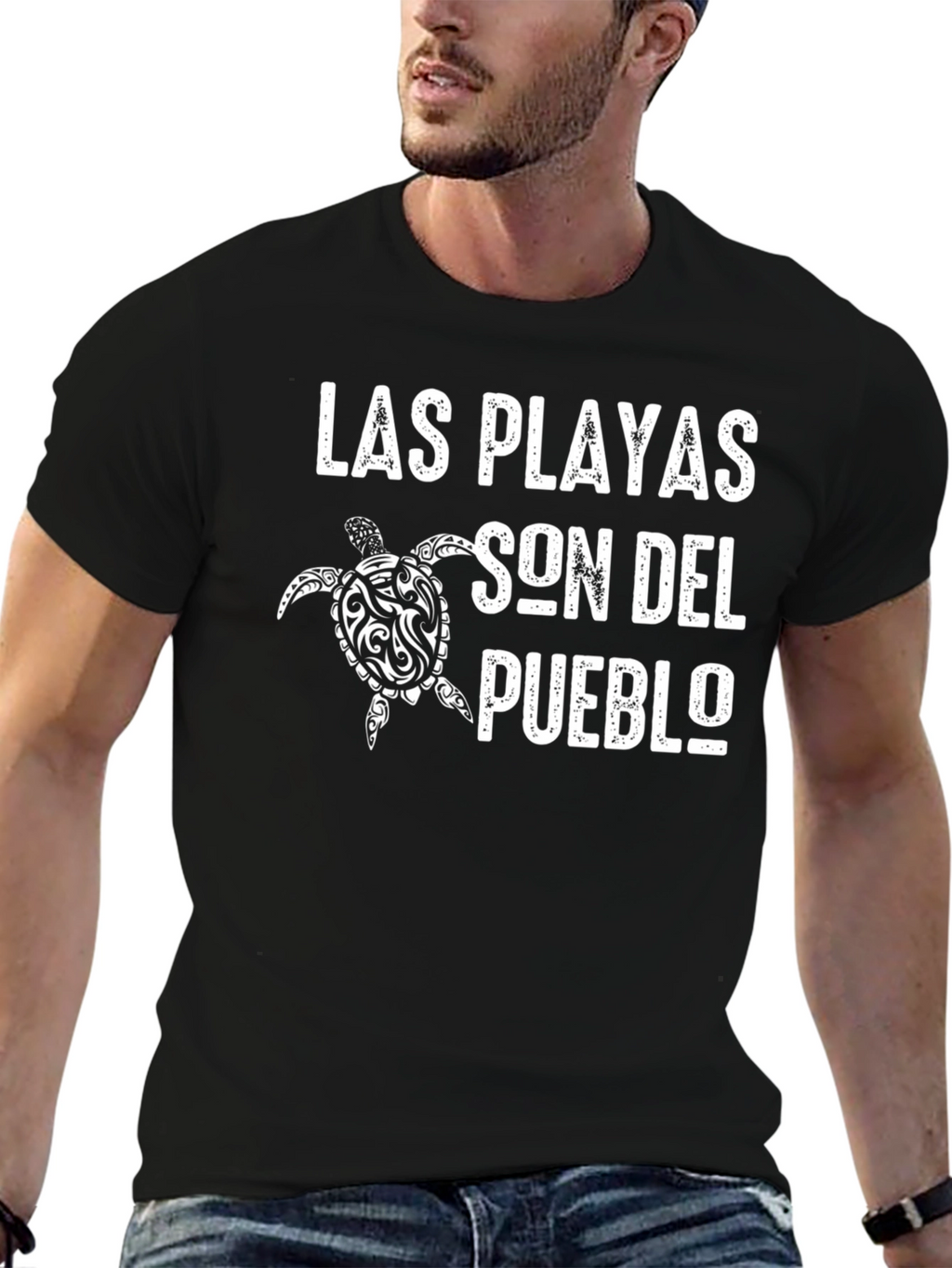 Las Playas Son Del Pueblo Turtle Graphic Tee