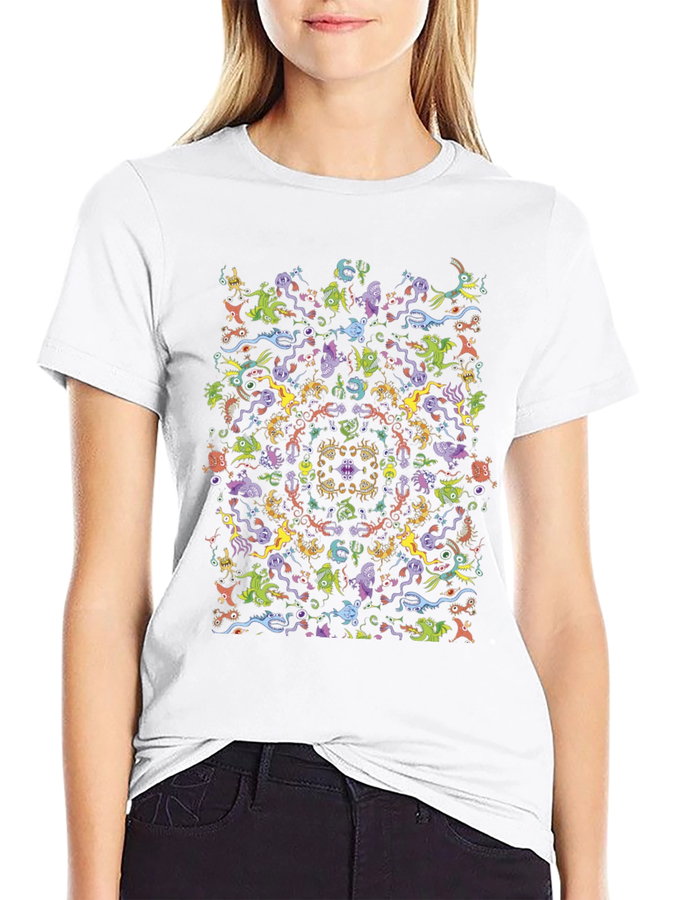 Kaleidoscopic Monster T-Shirt - Black