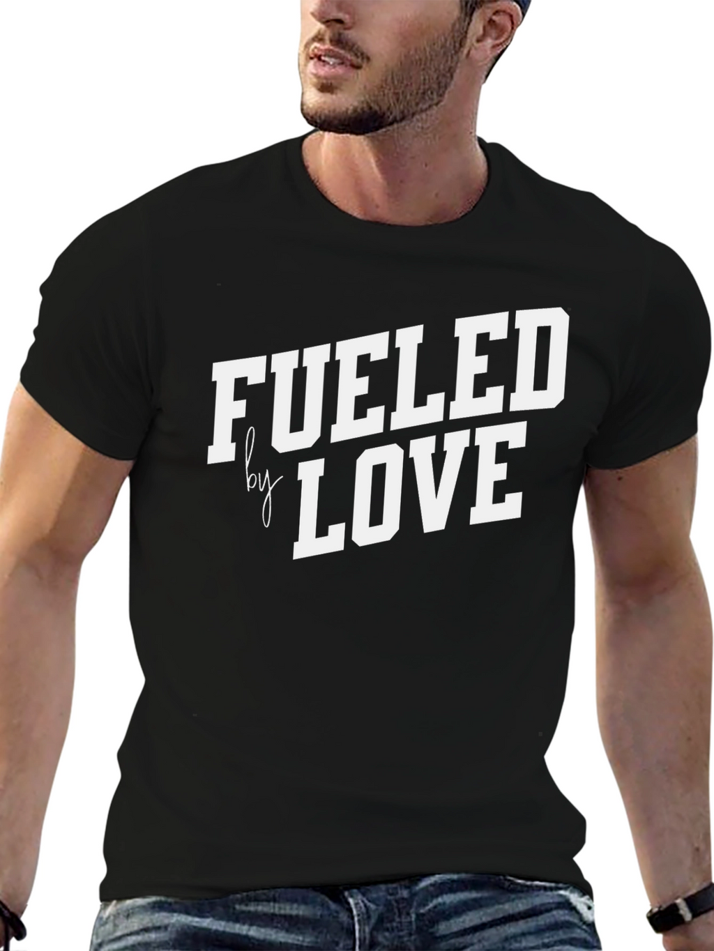 Fueled By Love T-Shirt - Black Graphic Tee