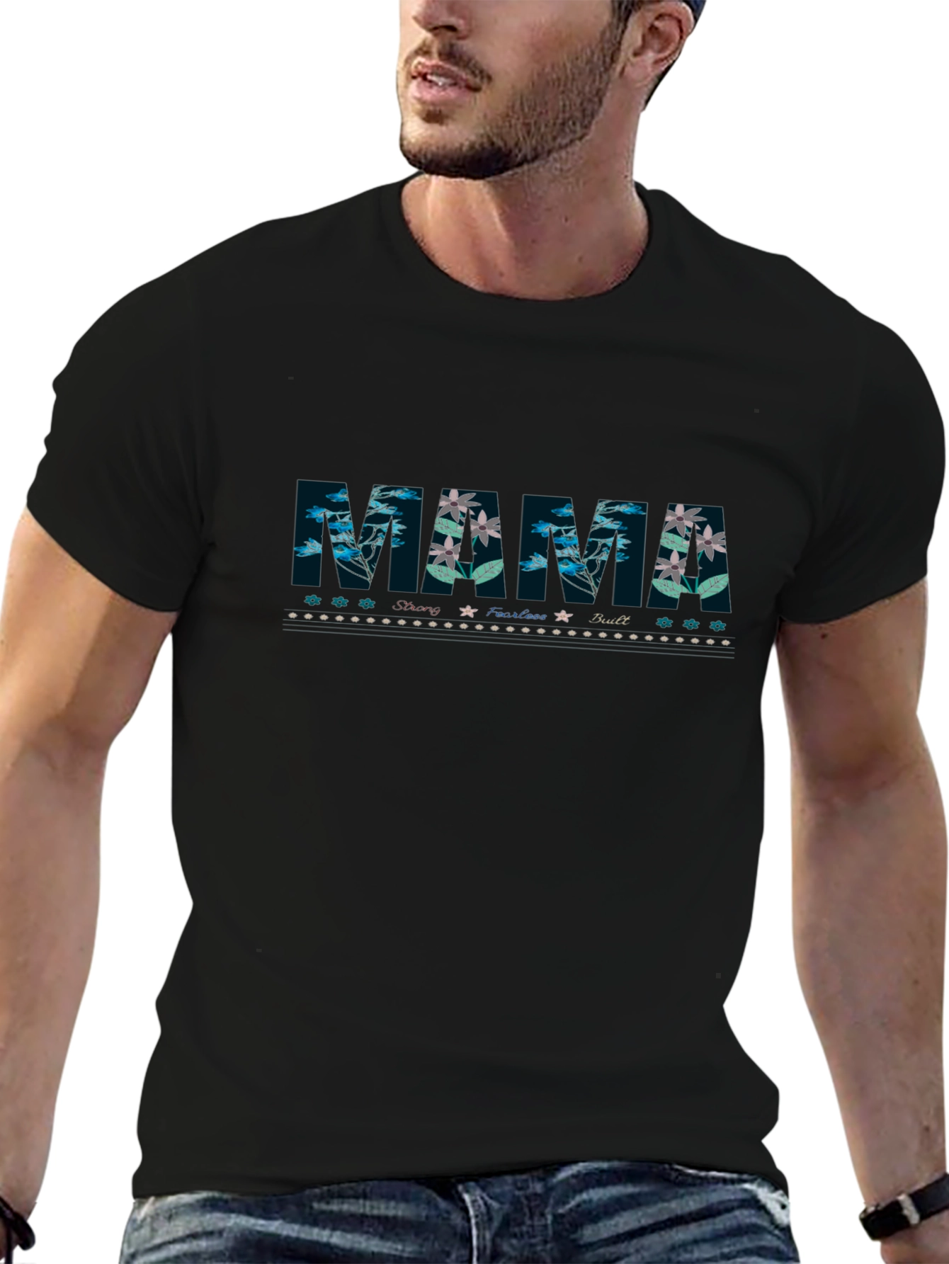 Floral Mama Graphic Tee - Black