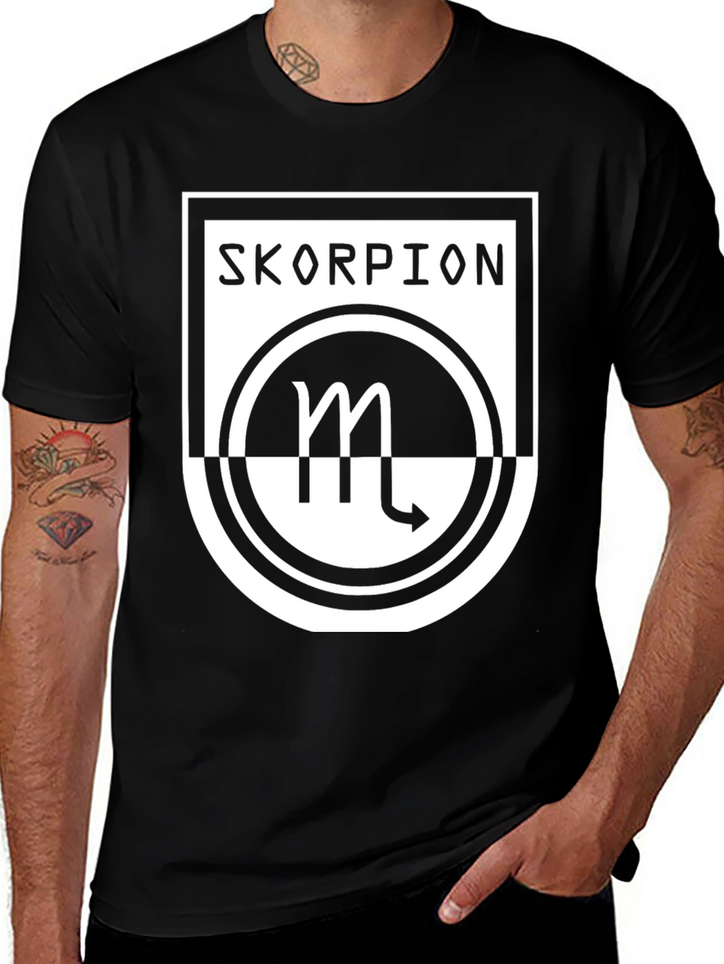 Skorpion Zodiac Graphic Tee - Black Cotton T-Shirt