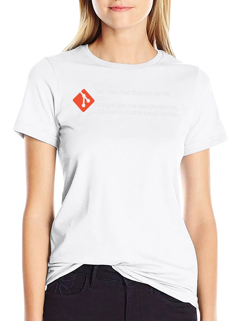 Git Poem T-Shirt - Two Branches Diverged
