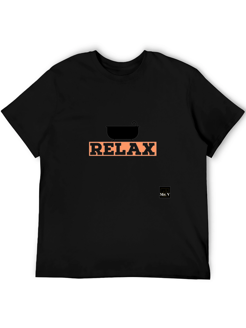 Relax Graphic Tee - Black Cotton Comfort