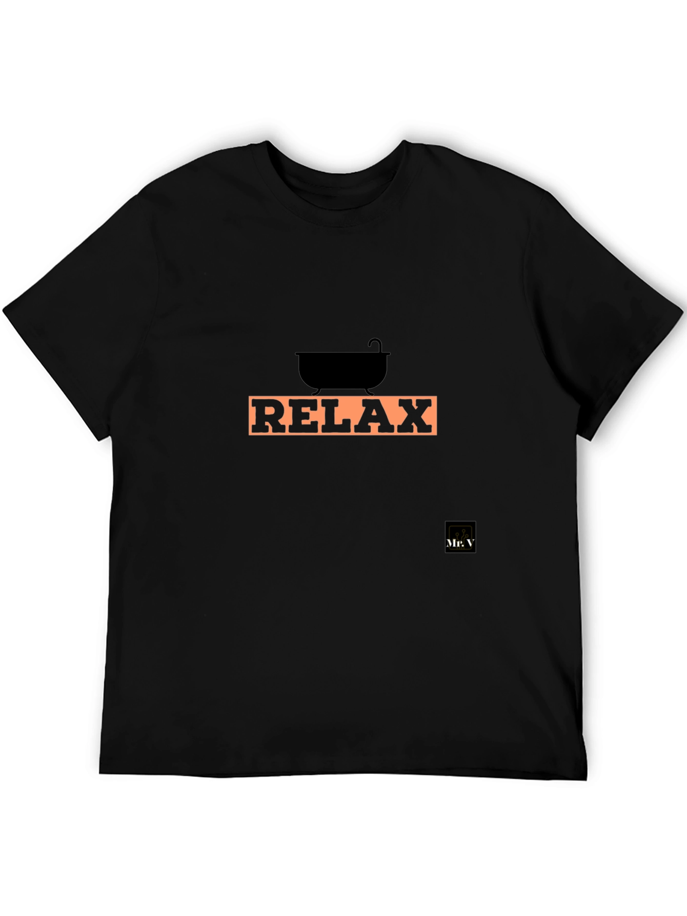Relax Graphic Tee - Black Cotton Comfort