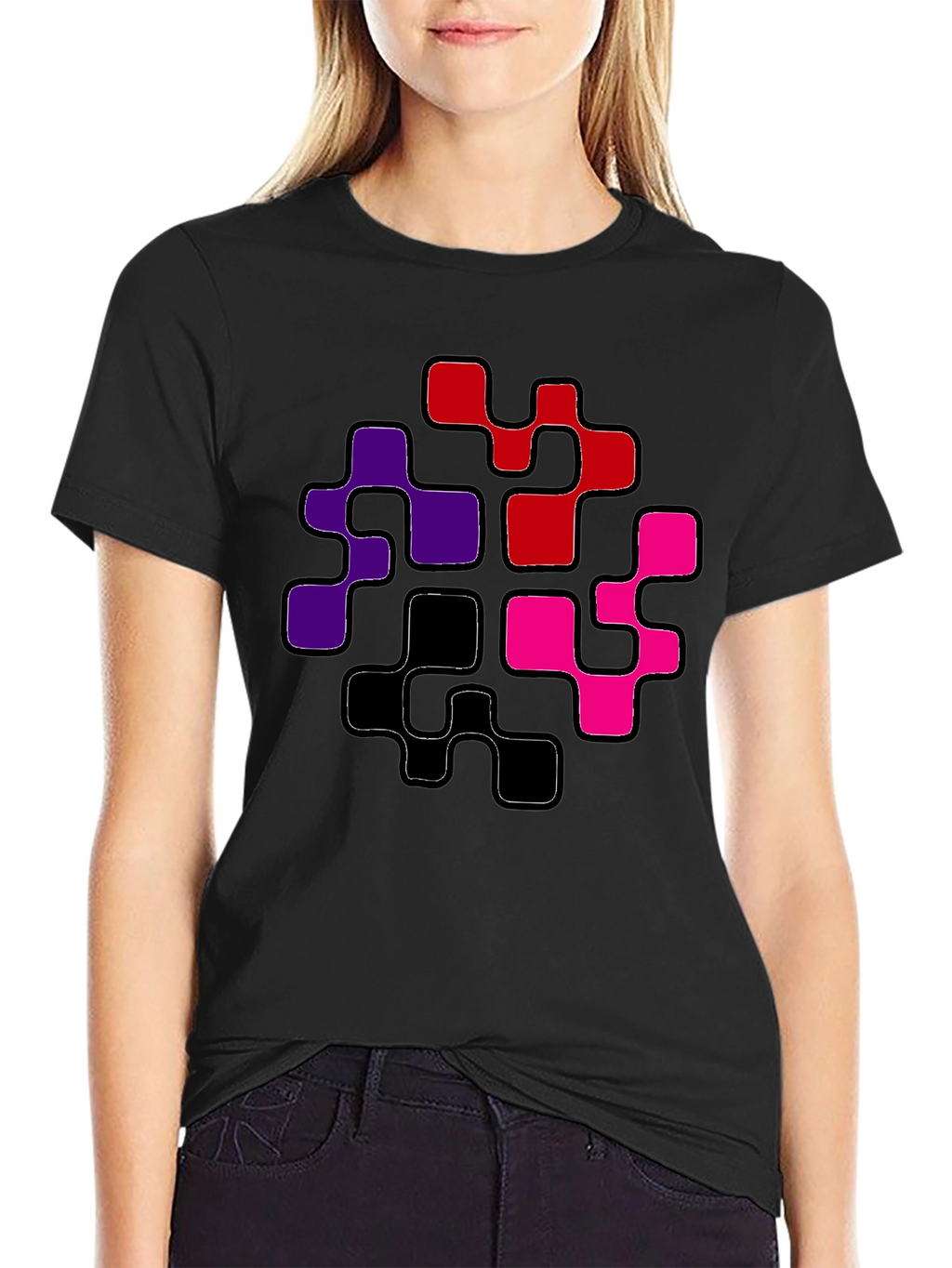 Abstract Geometric Pattern Mens T-Shirt