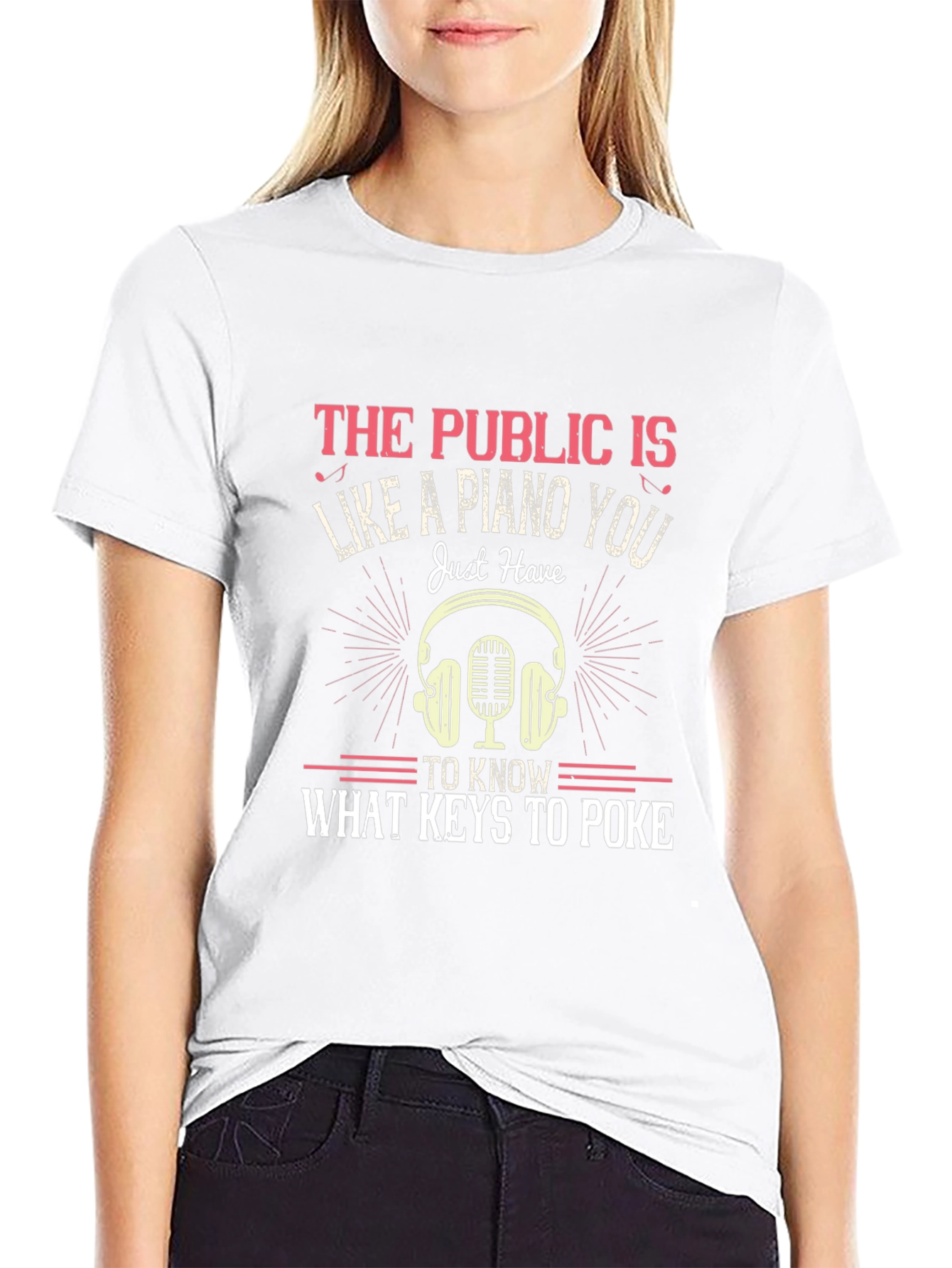 Piano Keys Graphic T-Shirt - Public Humor Tee