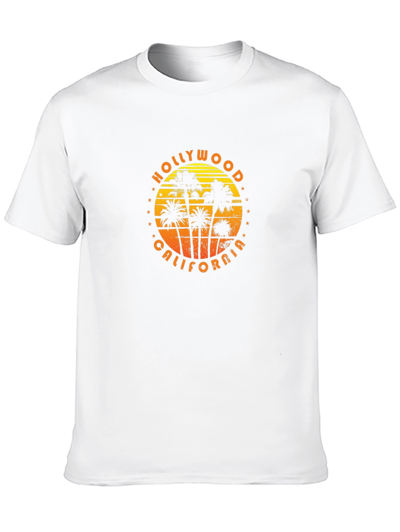 Hollywood California Palm Tree Black T-Shirt