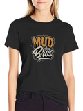 Mud Bros Graphic Tee - Black Cotton Blend